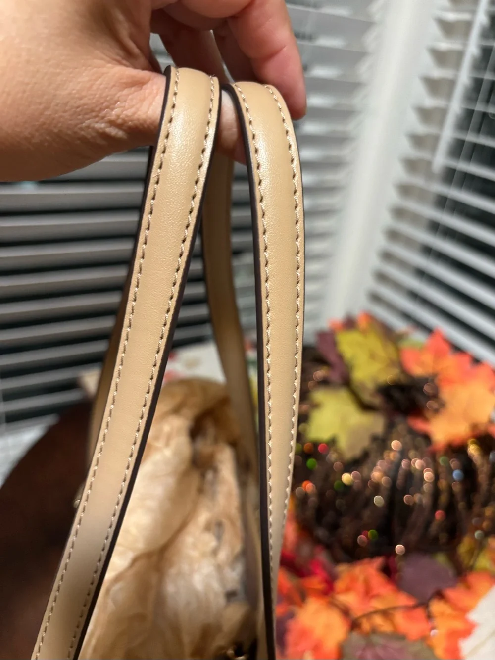 Michael Kors Two-Tone Beige and White Logo Tote